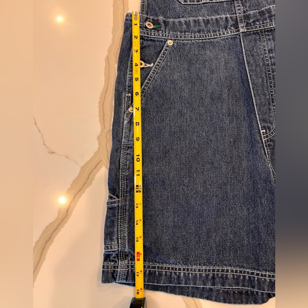 Like New Vintage Women's Tommy Hilfiger Demin Bib Overall Shorts - Size XS - Picture 10 of 11